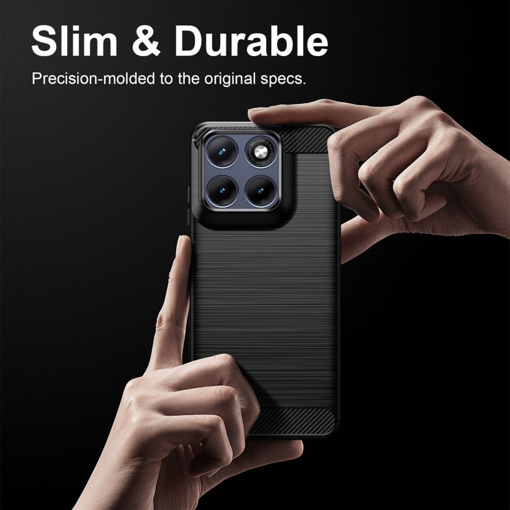 Motorola Edge 70 Fusion Plus/Edge 70 Fusion Deksel Karbonfibertekstur - Svart