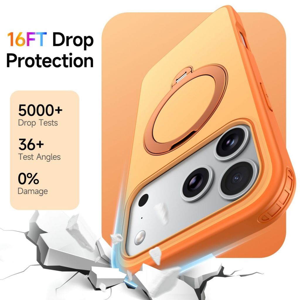 iPhone 18 Pro Max/17 Pro Max MagSafe Skal med Stativ - Orange