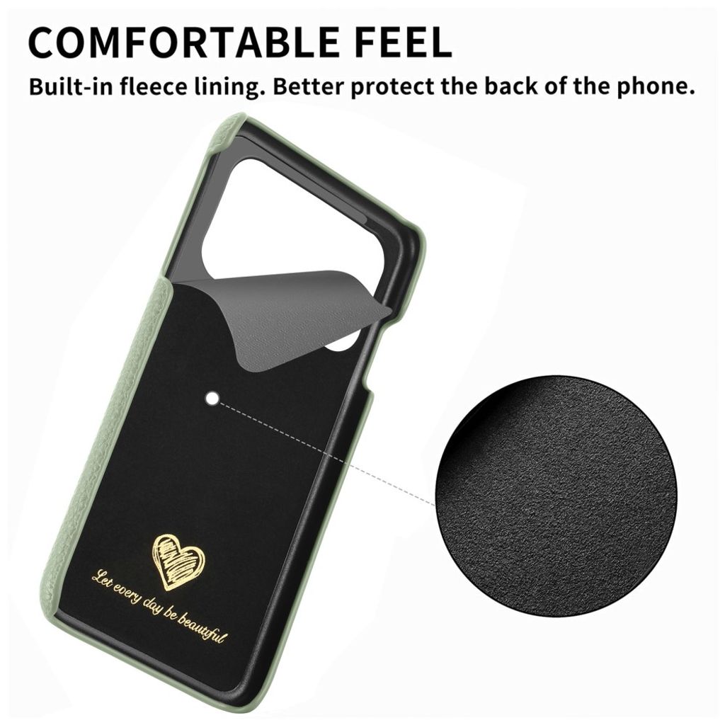 iPhone 17 Pro Max Deksel PU-lær Litchi-struktur – Grønn
