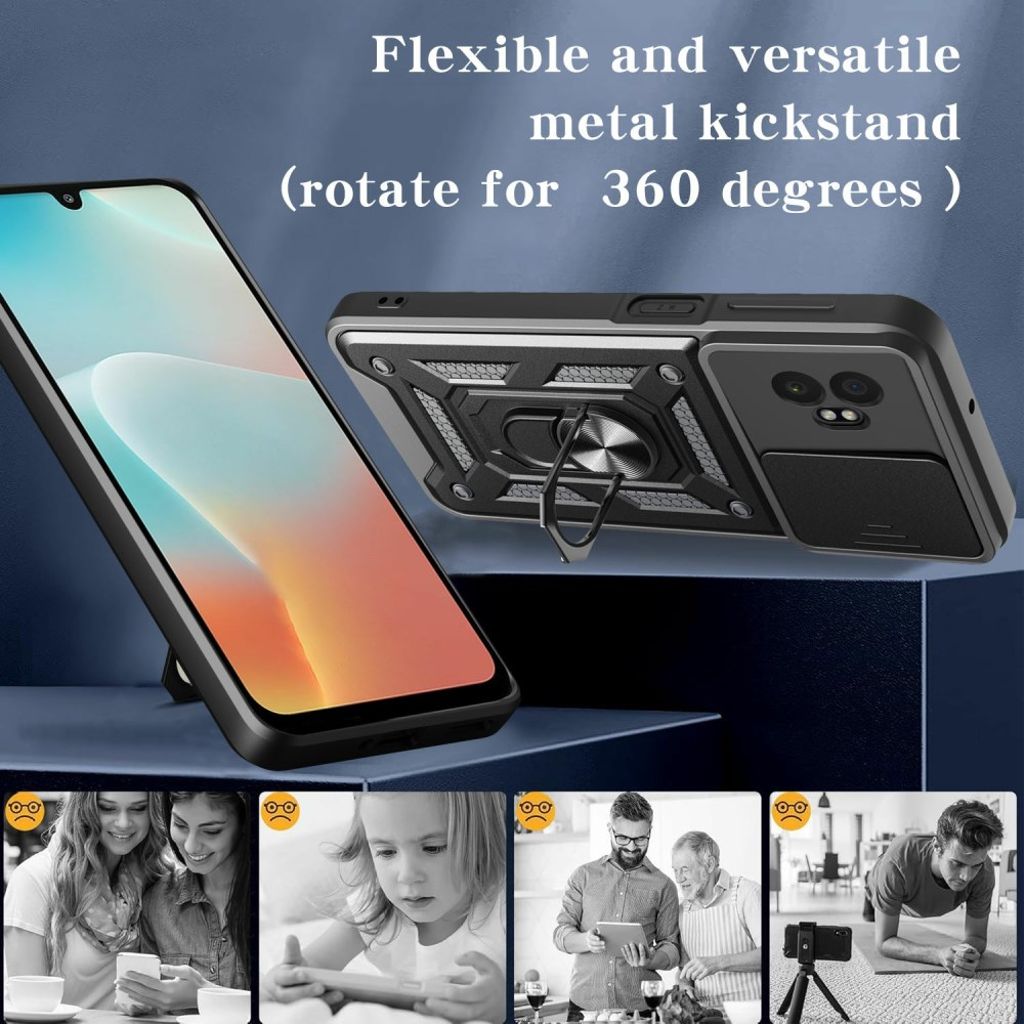 Samsung Galaxy XCover7 Pro deksel med ringholder - Gull