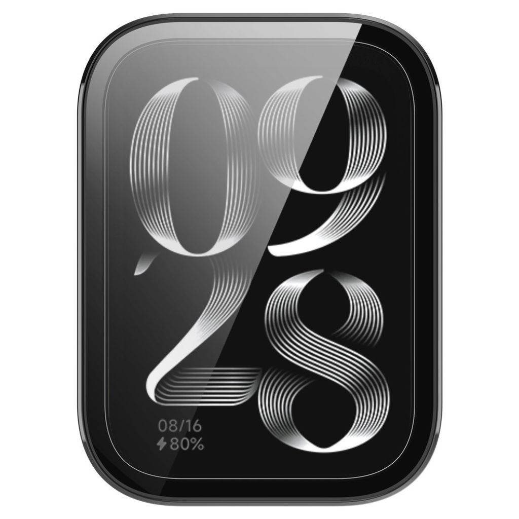 Xiaomi Smart Band 10 Pro -kotelo karkaistulla lasisella näytönsuojalla - musta