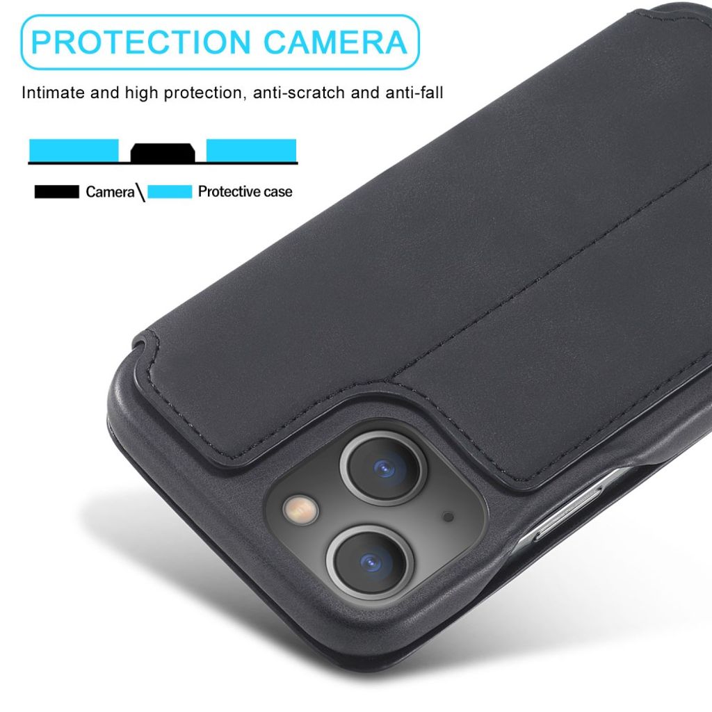 LC.IMEEKE iPhone 13 Mini Plånboksfodral med Korthållare – Svart