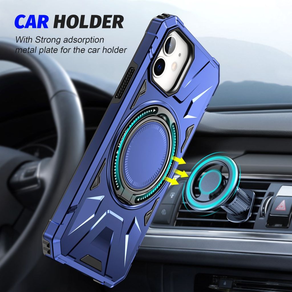 iPhone 11 Kuori Jalusta - Tummansininen