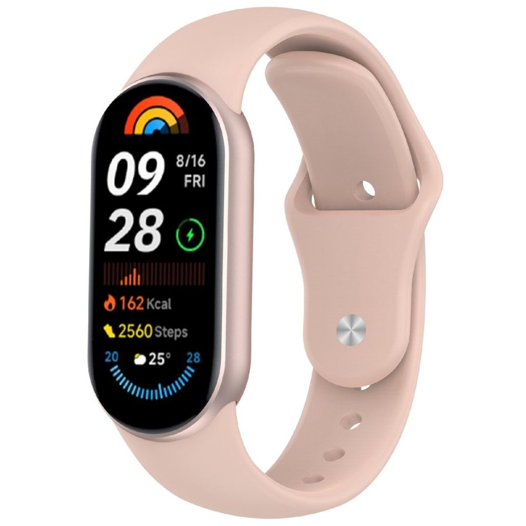 Xiaomi Smart Band 10/9/8 Silikoni Kellonranneke – Vaaleanpunainen