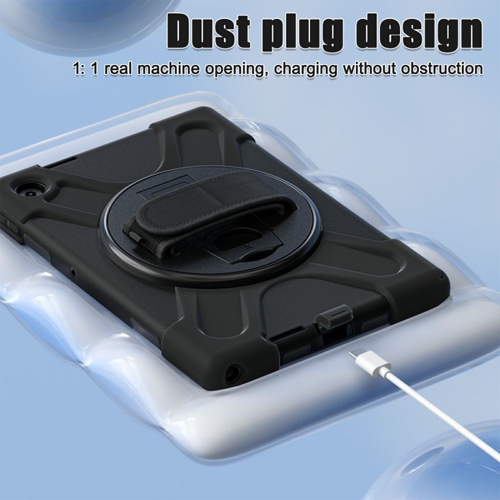 Lenovo Tab 10.1 (2025)/Zhaoyang K10C Deksel med Roterende Håndgrep - Svart