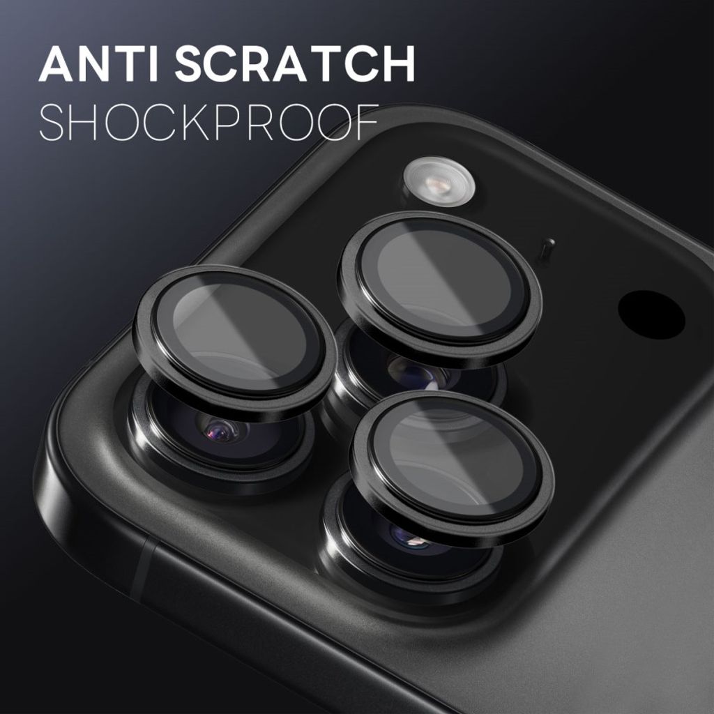NORTHJO iPhone 17 Pro Max / 17 Pro Lens protector 9H - Black