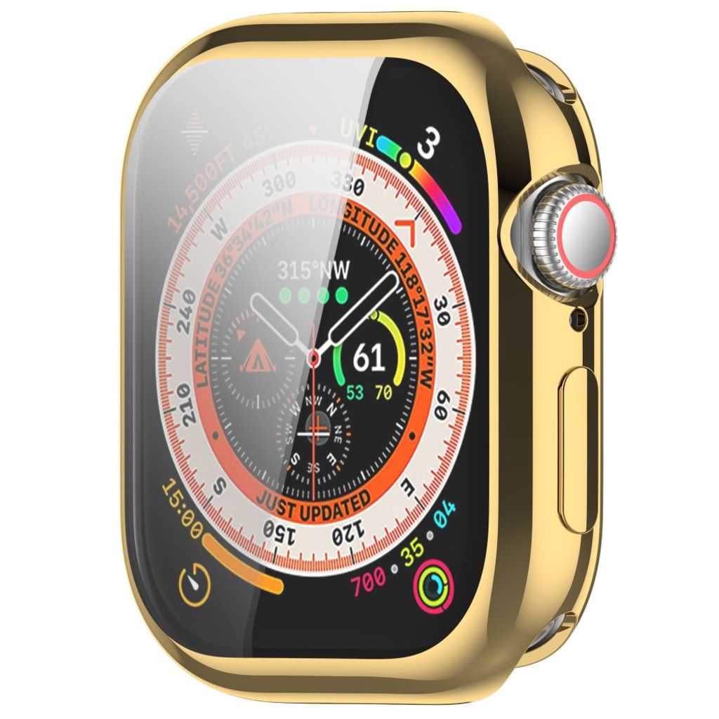 Apple Watch Series 11/10 42mm deksel med skjermbeskytter – gull