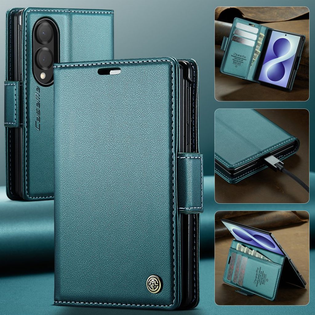 CASEME Samsung Galaxy Z Fold8 Flip Cover med RFID blokering - Grøn