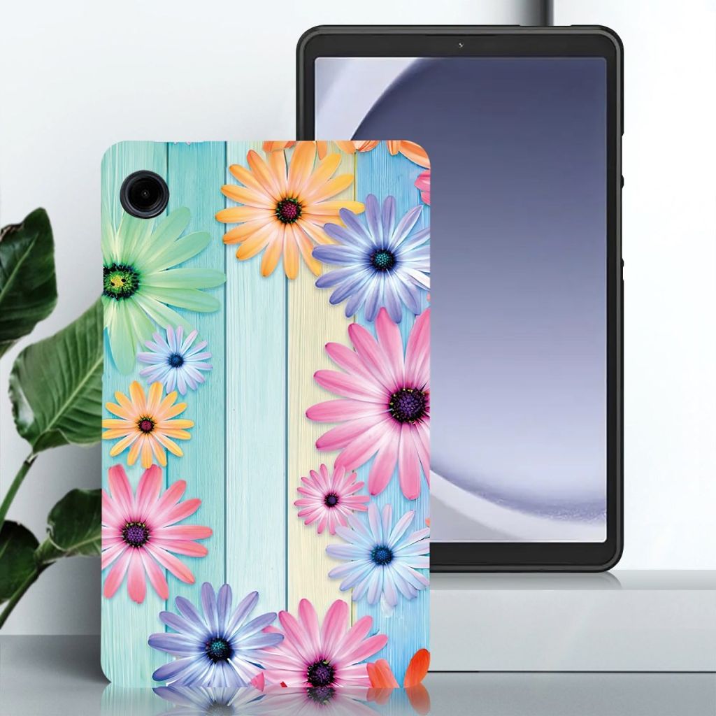 Samsung Galaxy Tab A11/A9 Deksel med trykk – Fargerike blomster