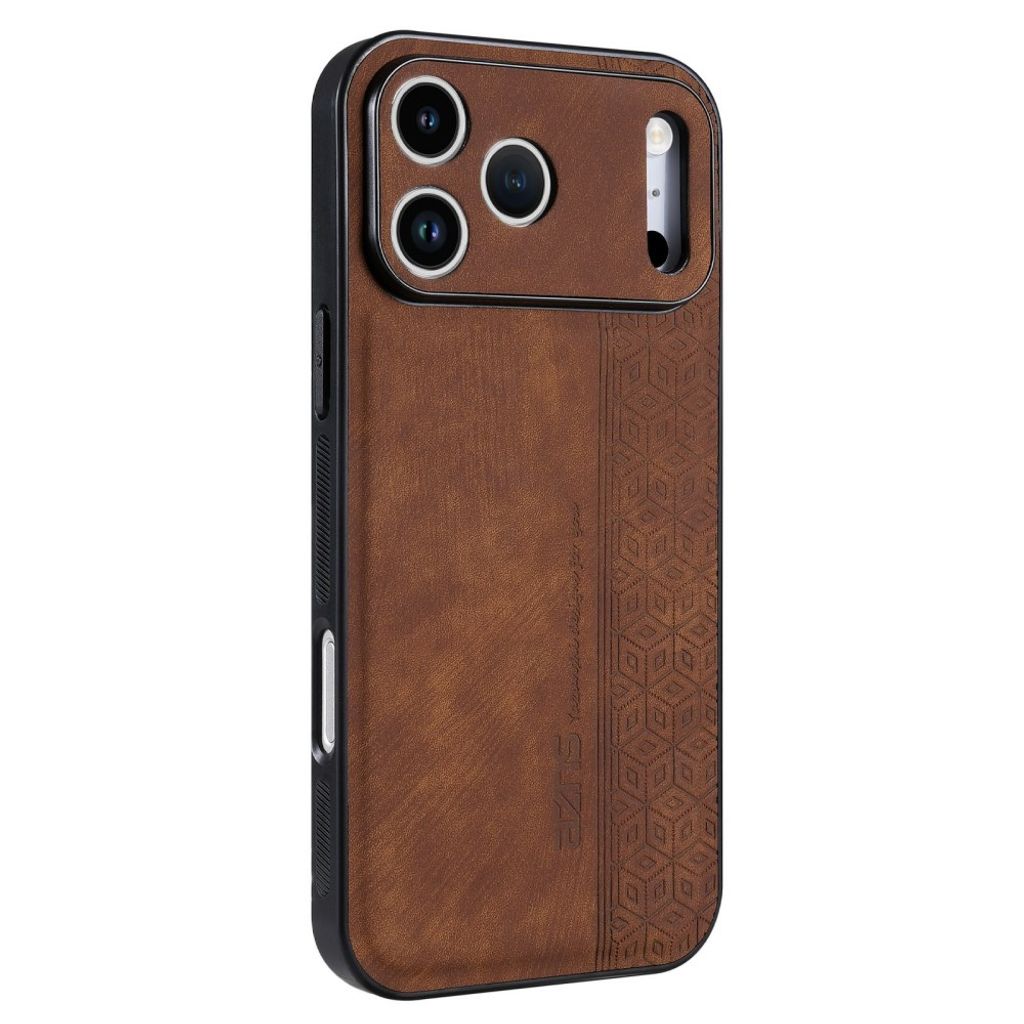 iPhone 18 Pro/17 Pro Skal PU-läder TPU – Brun