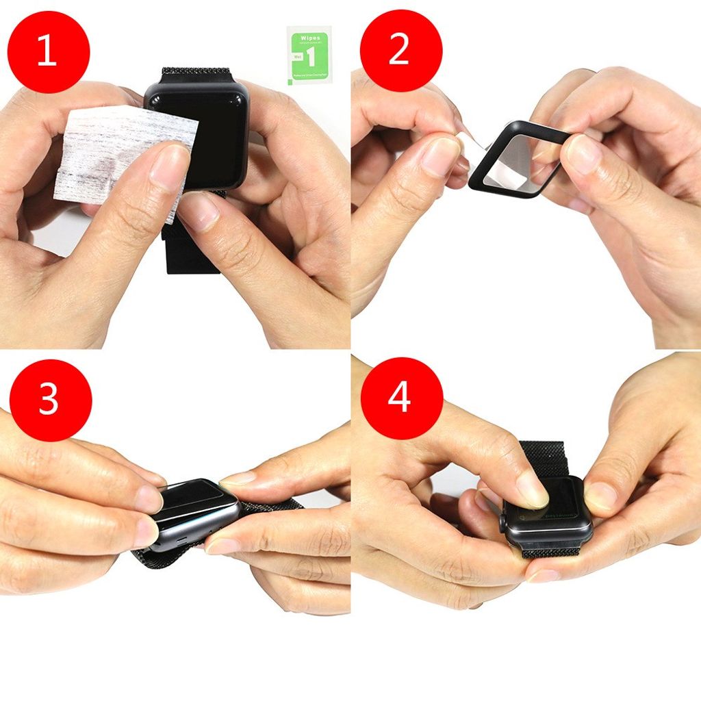 Apple Watch Series 4 Skjermbeskytter Herdet Glass 40mm - Gjennomsiktig