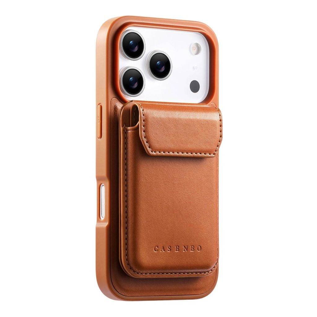 CASENEO iPhone 18 Pro/17 Pro Deksel MagSafe-Kompatibel Kortholder - Brun