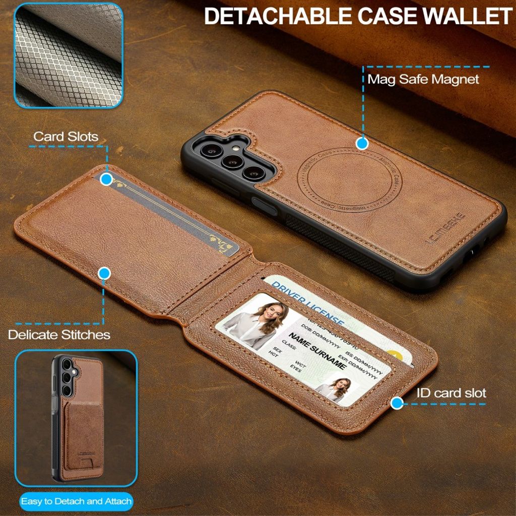 LC.IMEEKE Samsung Galaxy S25 FE Skal med MagSafe - Brun