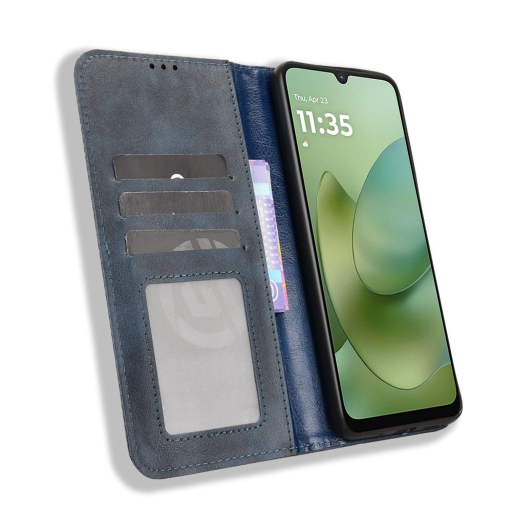 Motorola Moto G06 Power 4G / G06 4G Wallet Cover with Stand – Blue