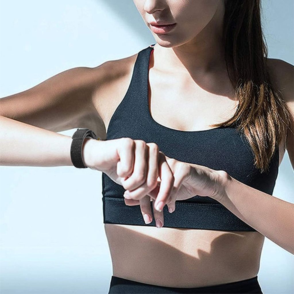 Garmin Fenix 6S/Vivomove3/Vivomove HR m.fl. Klockarmband i Nylon – Svart