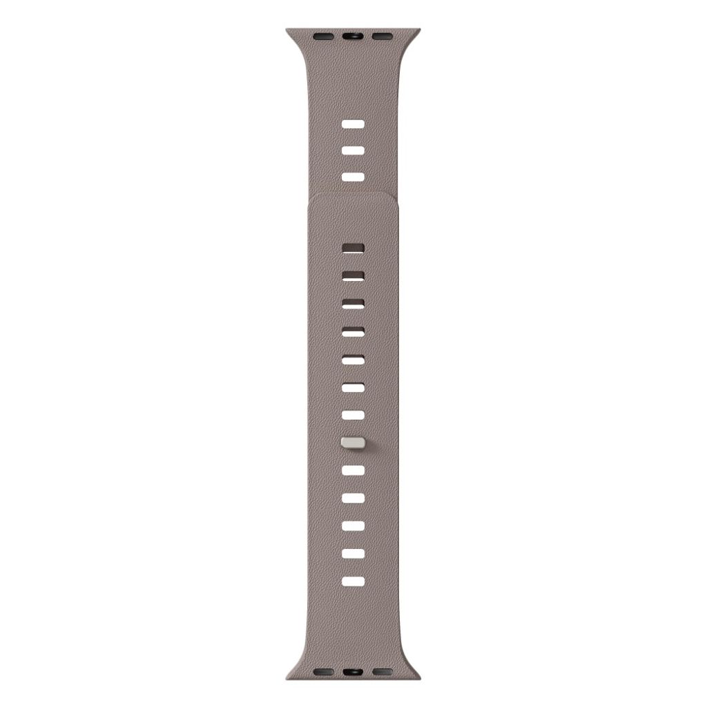 Apple Watch 49/46/44/42mm Klockarmband i texturerat silikon - Grå/Vit