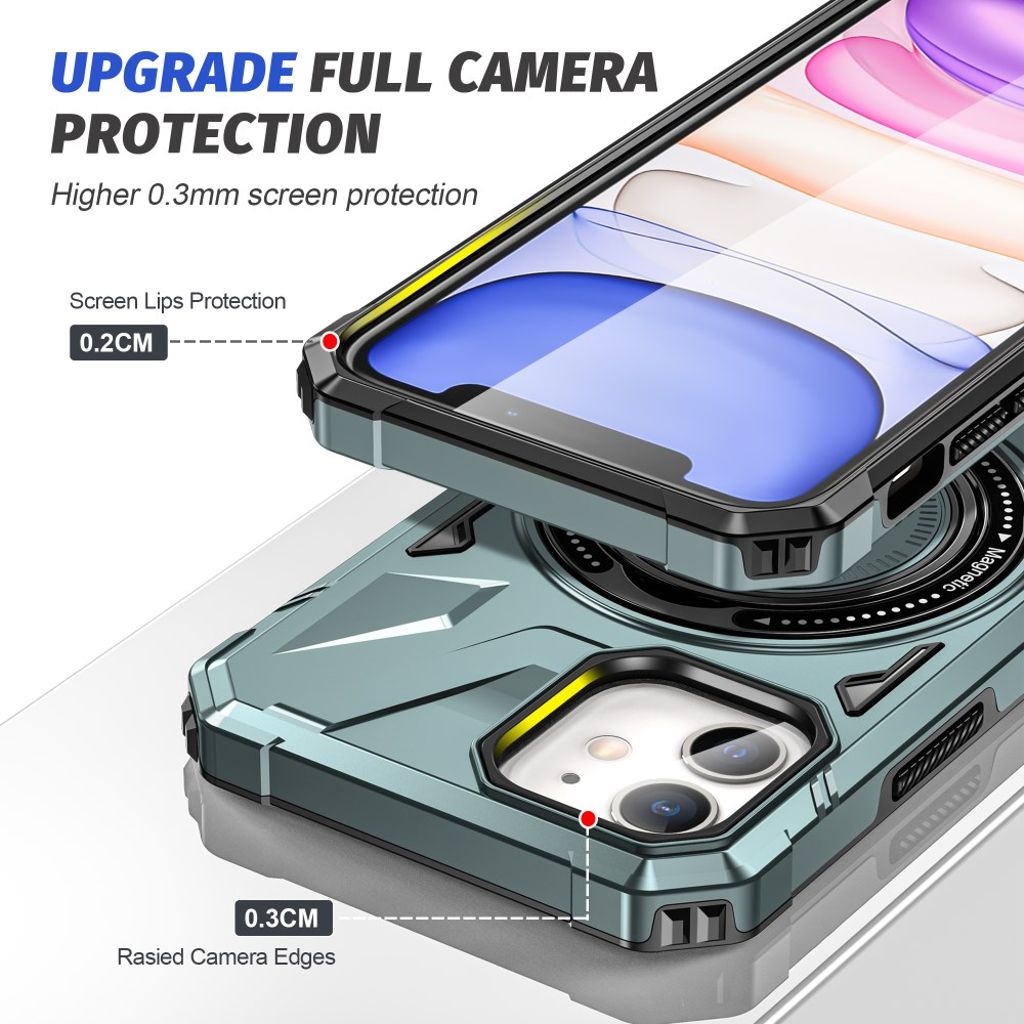 iPhone 11 Kuori Jalusta - Vihreä