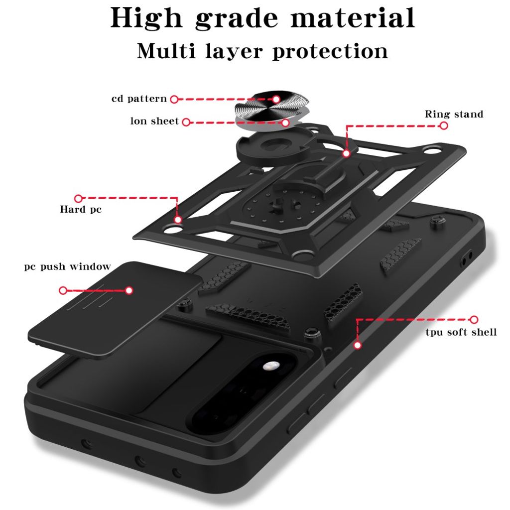 OnePlus Nord 5 5G Skal med Stativ - Svart