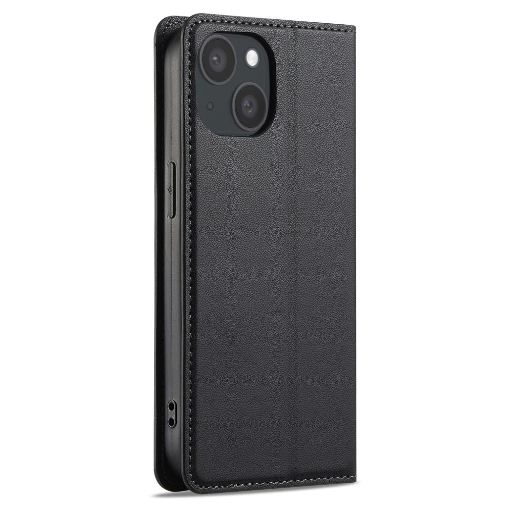 LC.IMEEKE iPhone 14/13 Wallet Cover Stand - Black