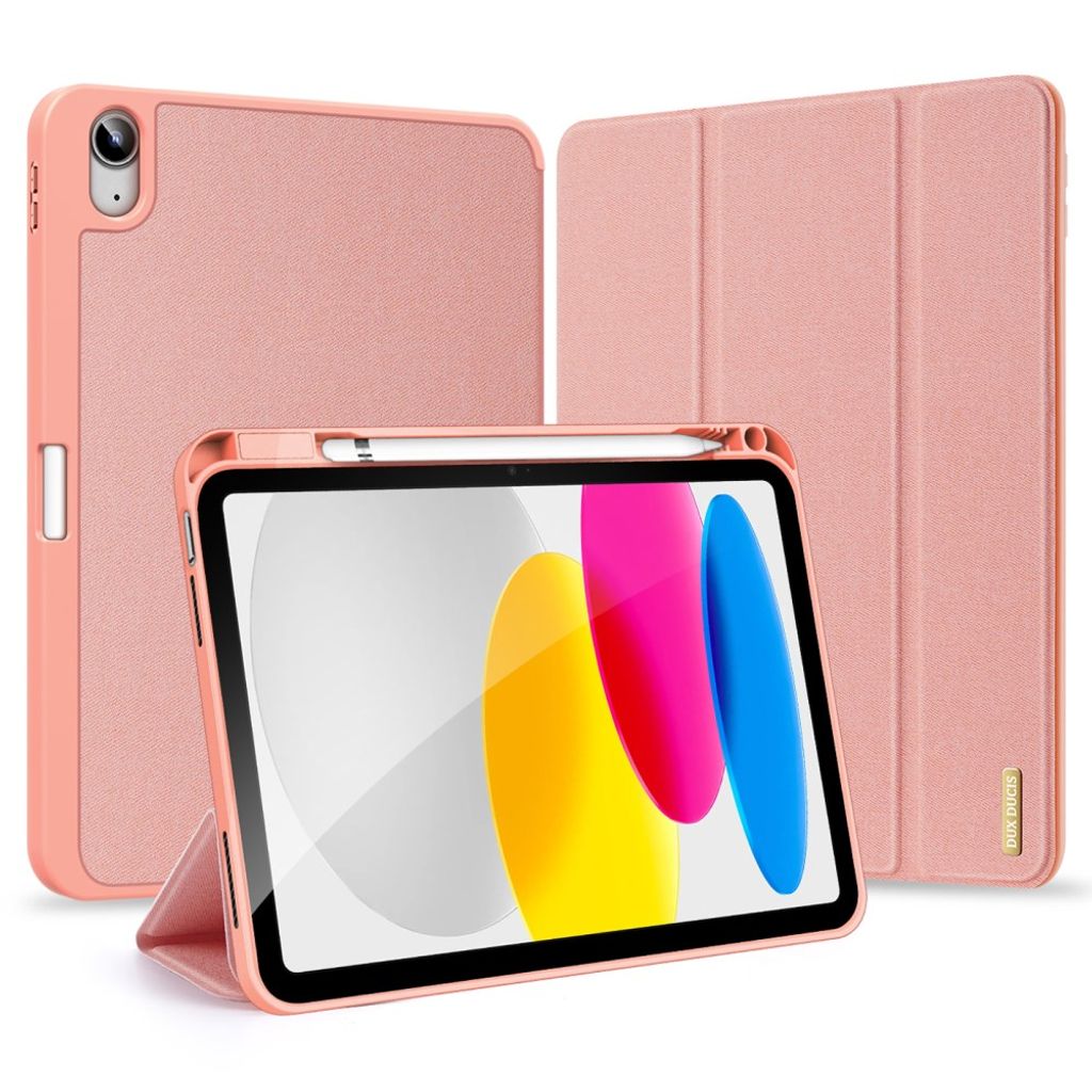 Dux Ducis iPad A16 11" 2025/10.9" 2024 Flip cover med holder til styluspen - Lyserød