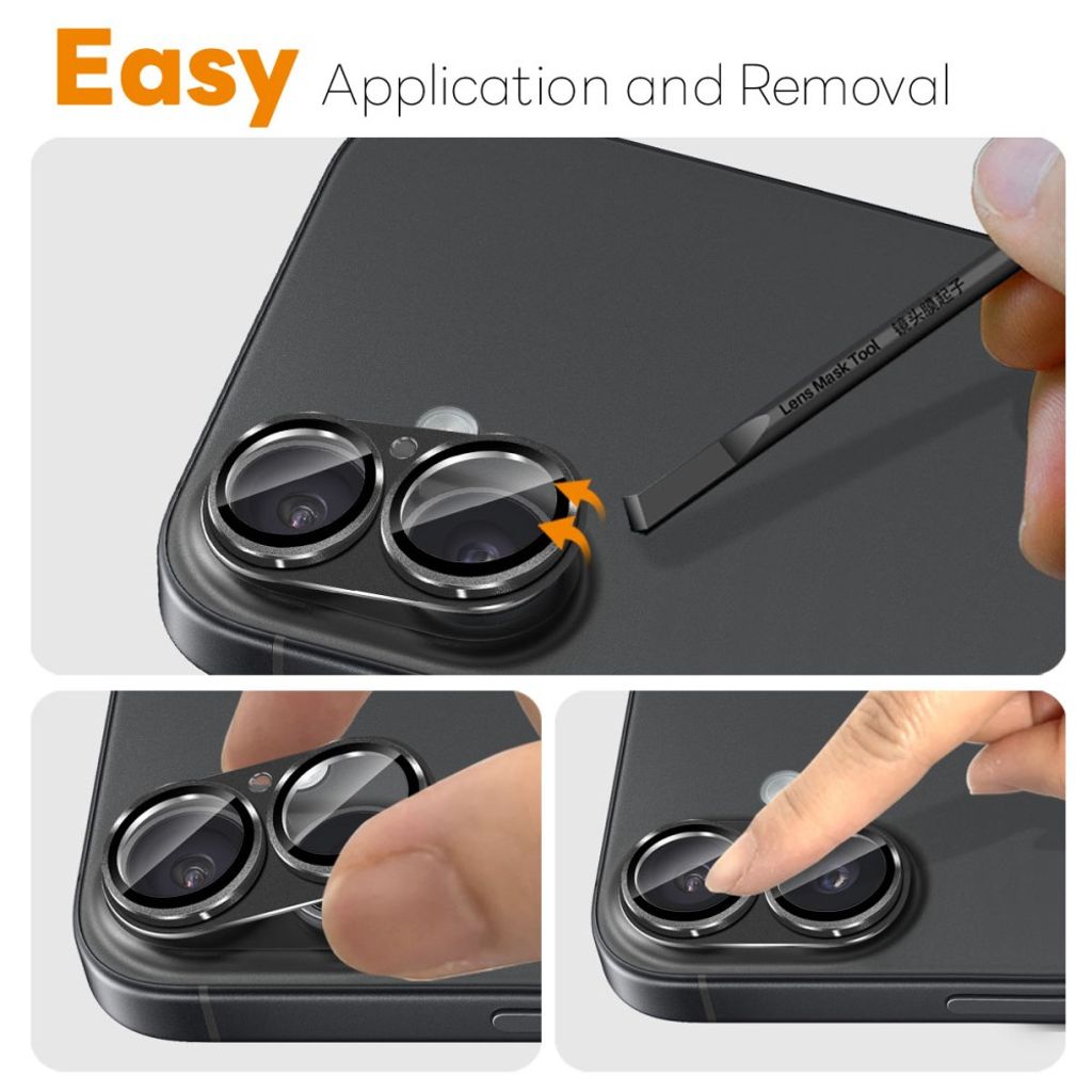 NORTHJO iPhone 17 Lens protector - Black