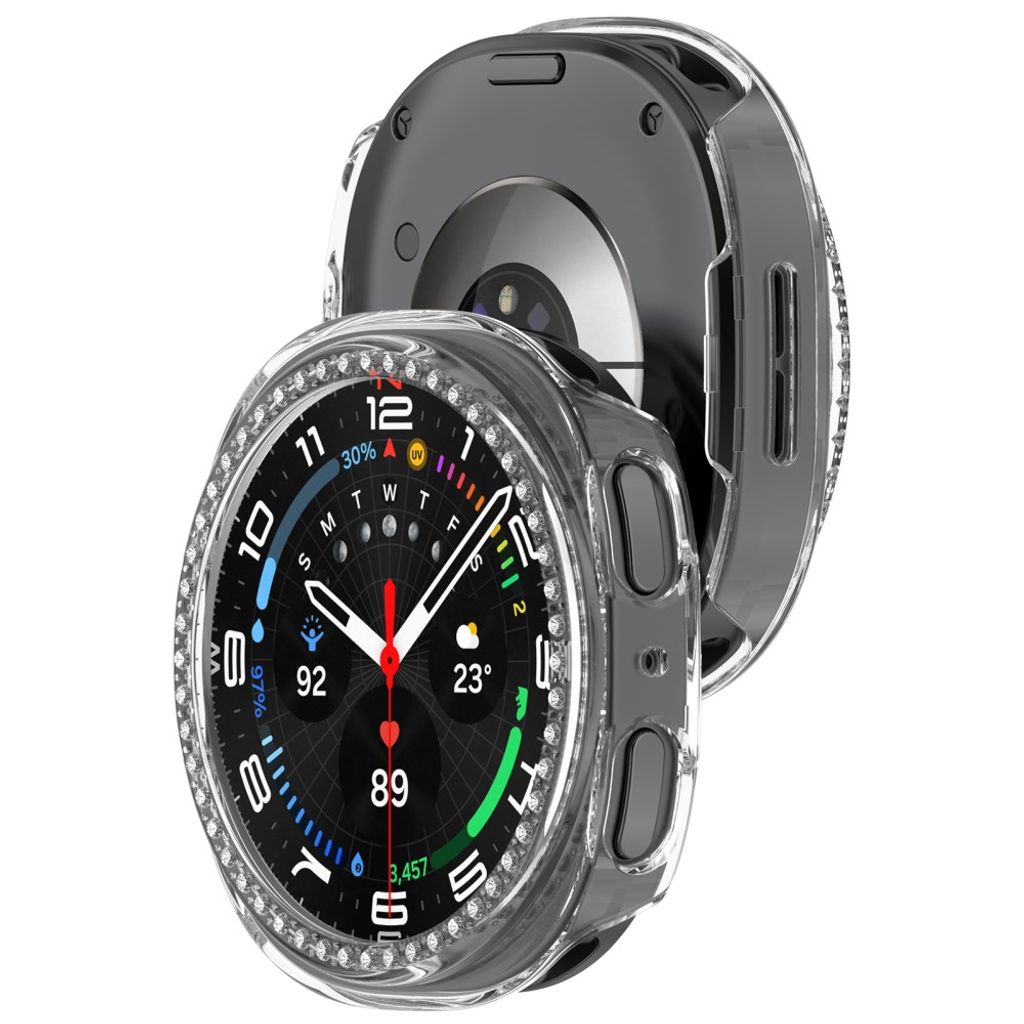 Samsung Galaxy Watch9 40mm Deksel med rhinsteiner - Gjennomsiktig