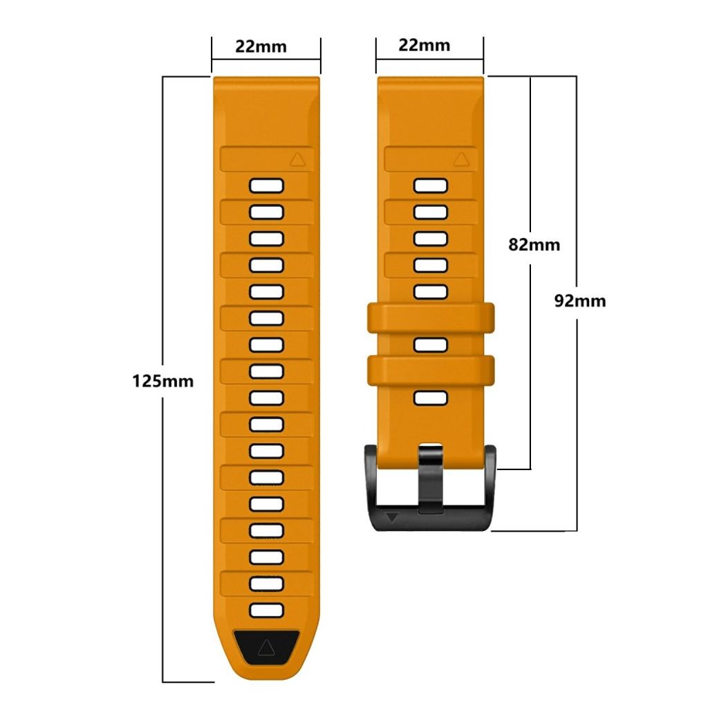 Garmin Fenix 8/Fenix E/Quatix 7 Pro osv. Klokkereim Silikon – Hvit/Svart