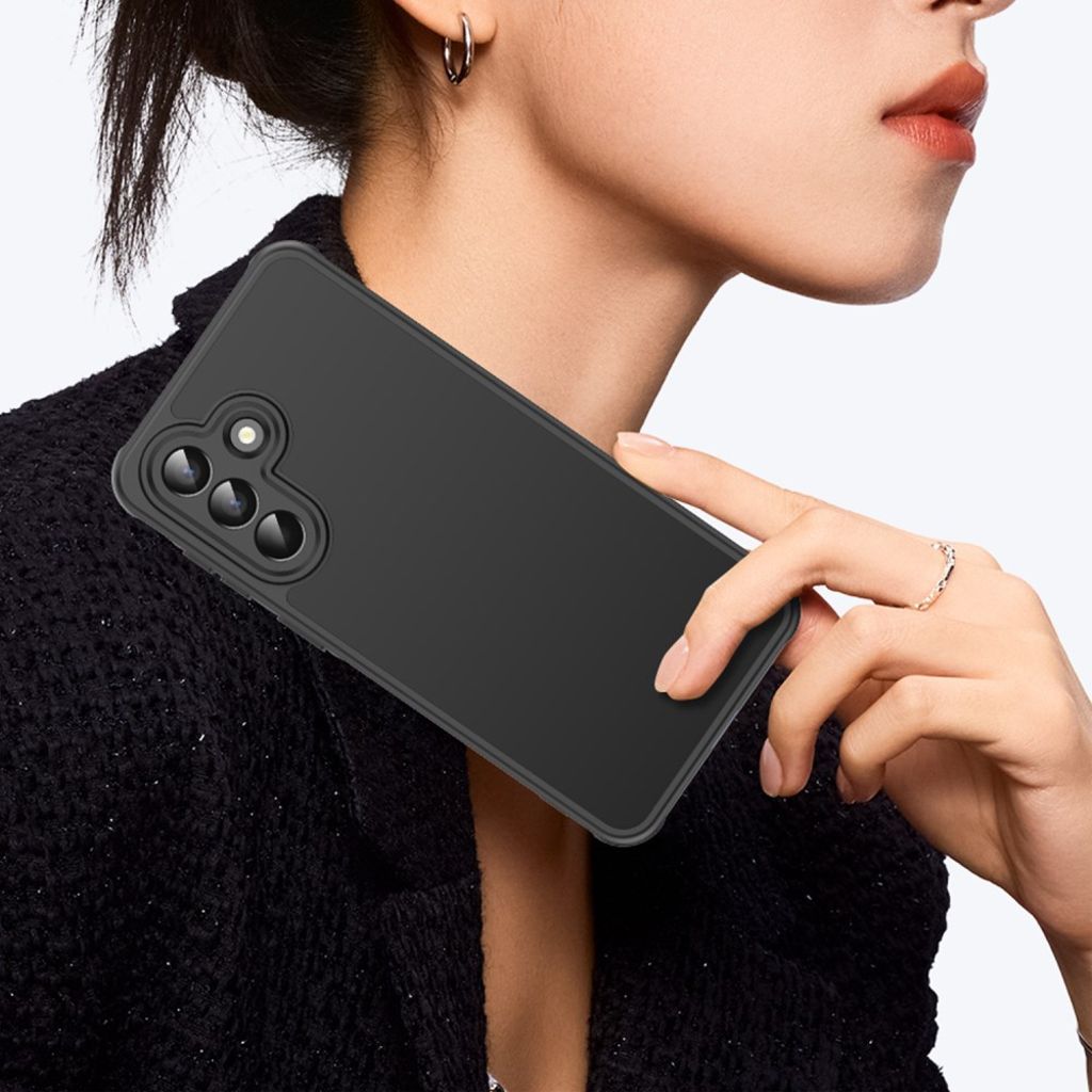 Samsung Galaxy A57 5G Cover Frostet Gennemsigtig - Sort