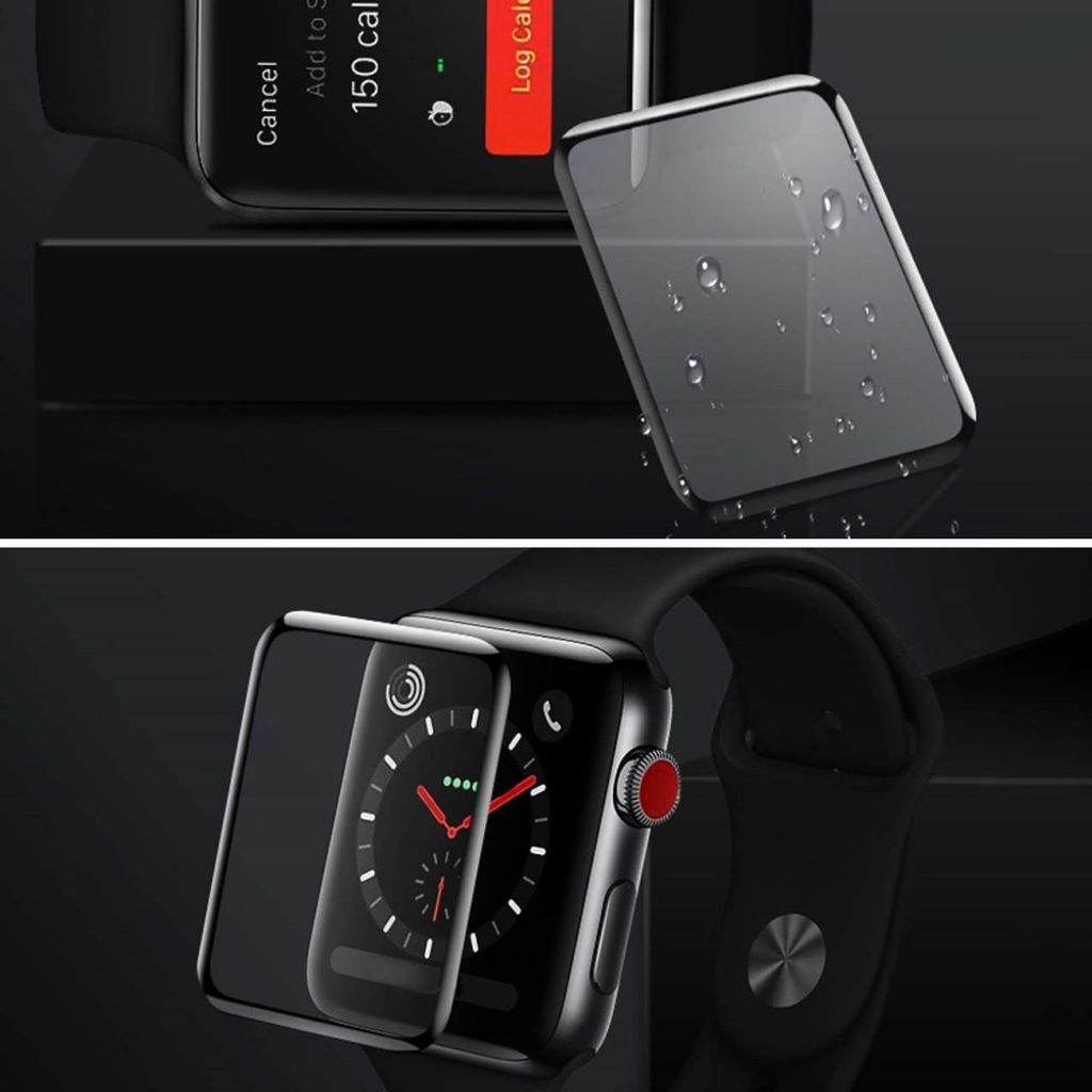 Apple Watch SE3/SE2/SE1/6/5/4 40 mm skjermbeskytter – gjennomsiktig med svart kant
