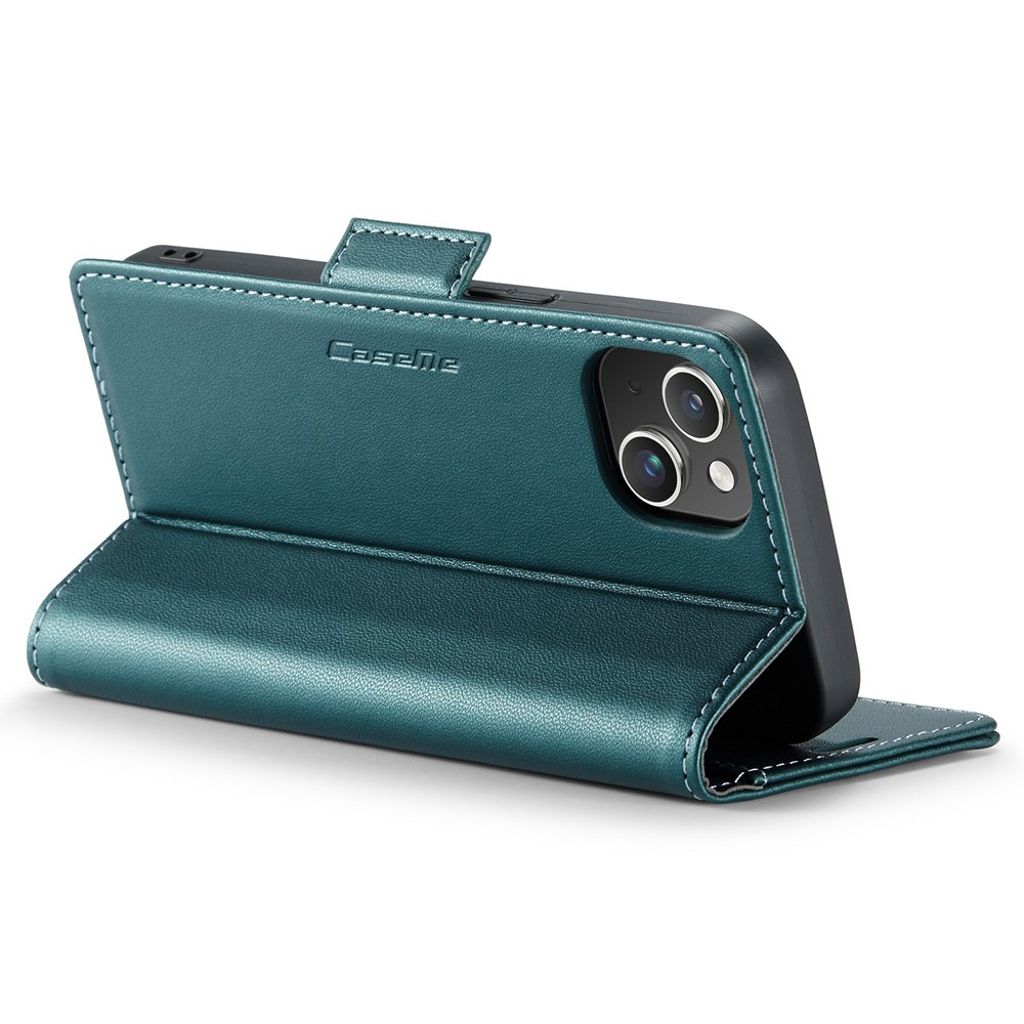 CASEME iPhone 15 Wallet Cover RFID Blocking 3 Card Slots - Green