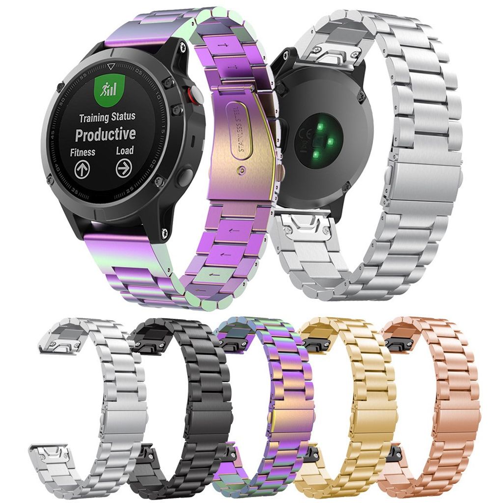 Garmin Fenix ​​5 / Forerunner 935 Klockarmband i rostfritt stål - Svart