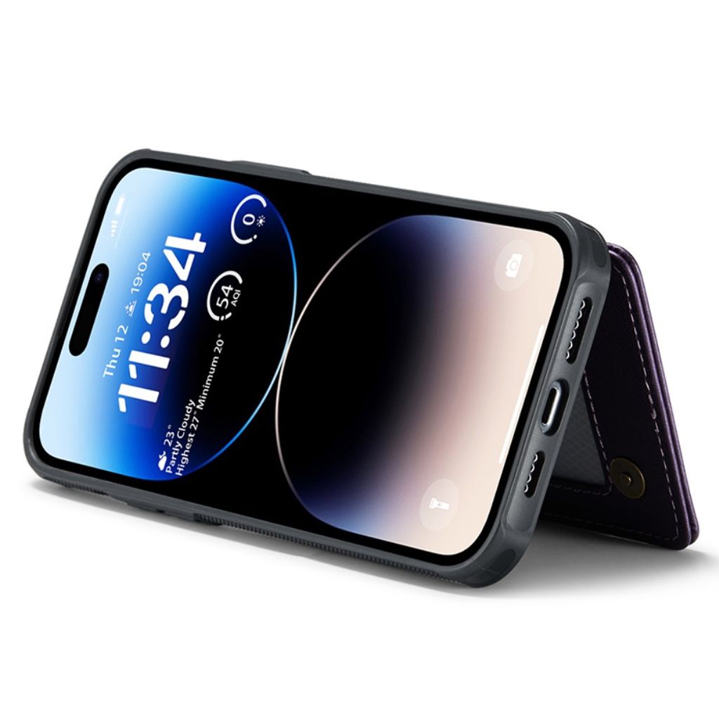 CASEME iPhone 14 Pro Plånboksskal C22 RFID-blockerande - Lila