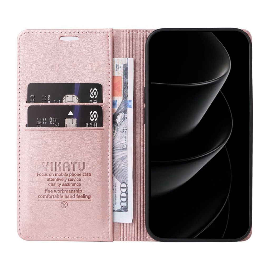 YIKATU iPhone 17 Pro Max Wallet cover - Rose Gold