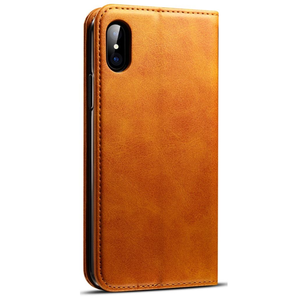 SUTENI iPhone X/XS Lompakkokotelo Jalustalla – Khaki
