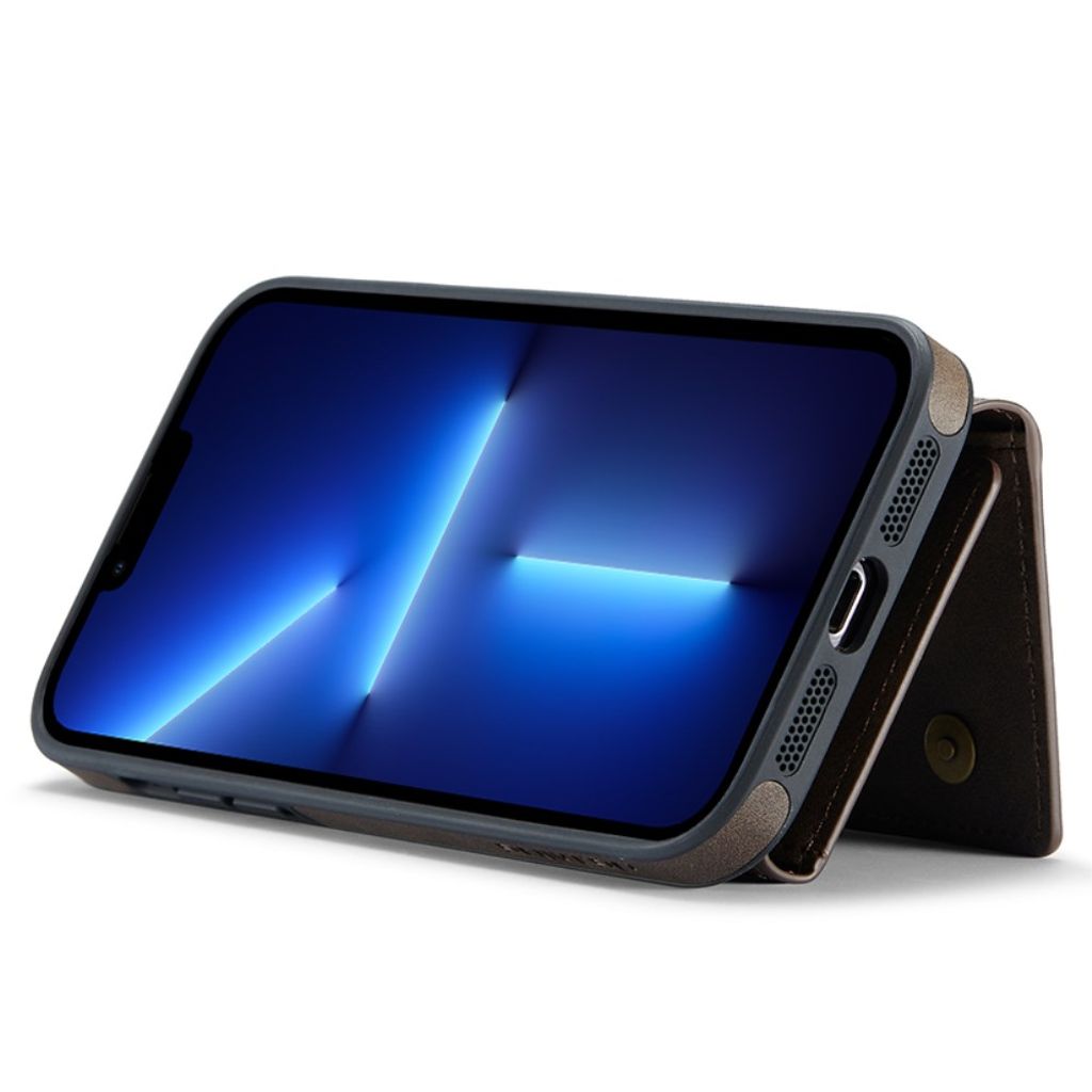 DG.MING iPhone 13 Pro Max Lompakkokuori Irrotettava Magneettinen - Kahvi