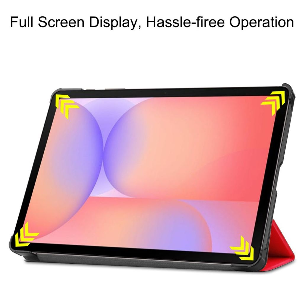 Samsung Galaxy Tab S10 Lite Etui PU-lær Tri-Fold - Rød