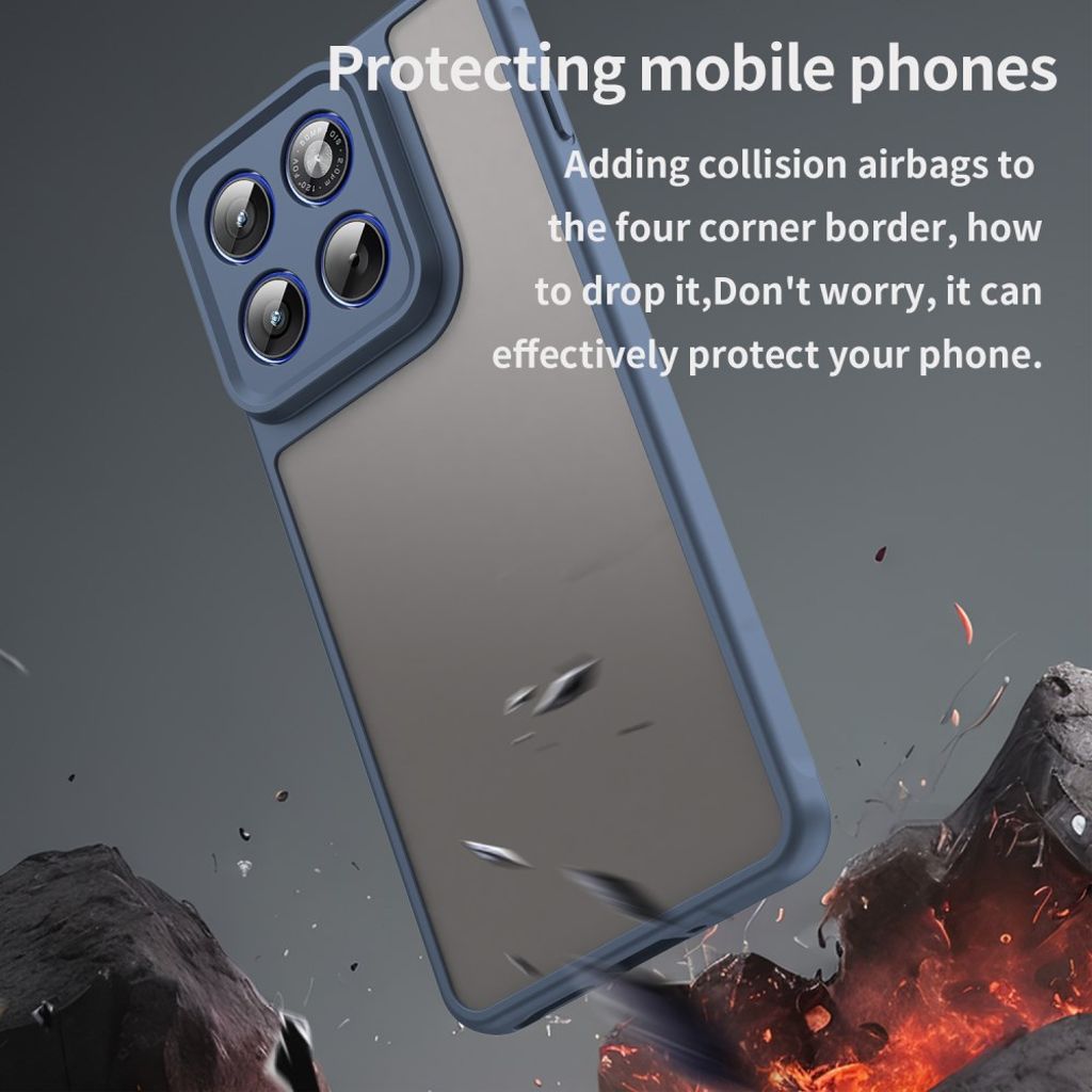 Motorola Edge 70 5G Case Drop Proof Frosted Translucent - Blue