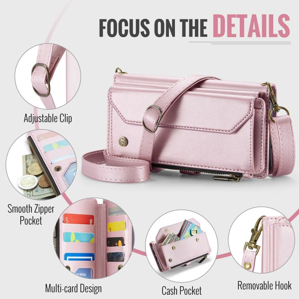 CASEME Google Pixel 10 Pro XL Fodral med 10 Kortfack - Rosa