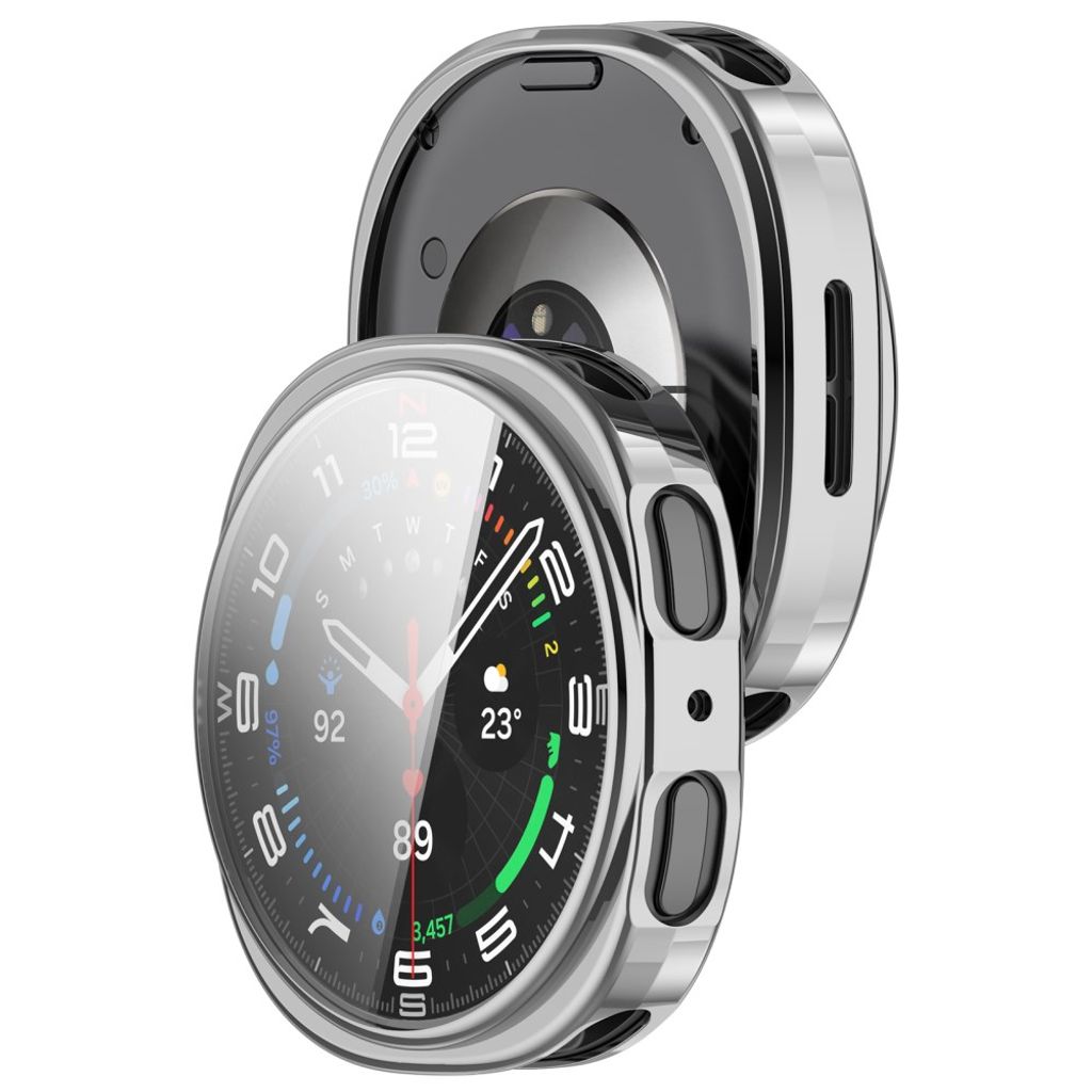 Samsung Galaxy Watch9 44mm TPU-deksel med skjermbeskytter - Sølv