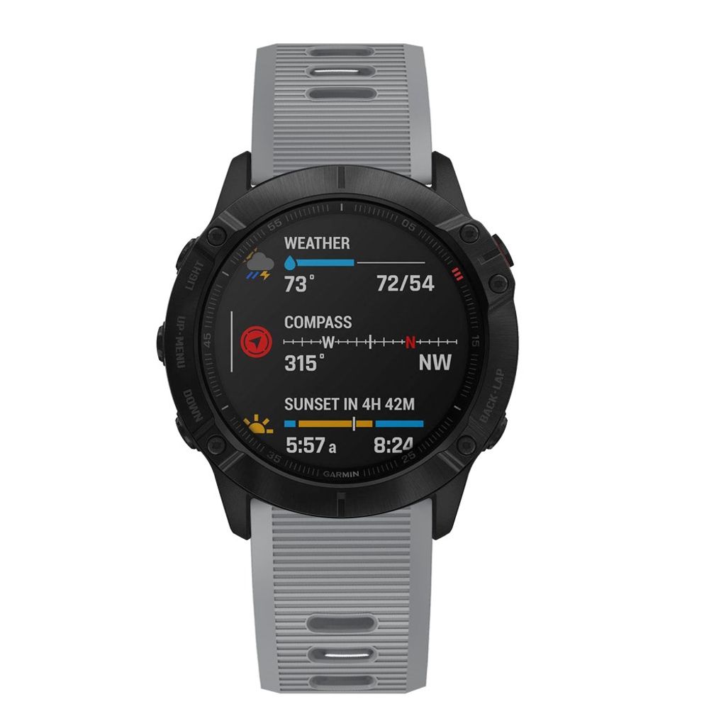 Garmin Fenix 7X/6X/5X etc. Urrem med Metalspænde - Grå
