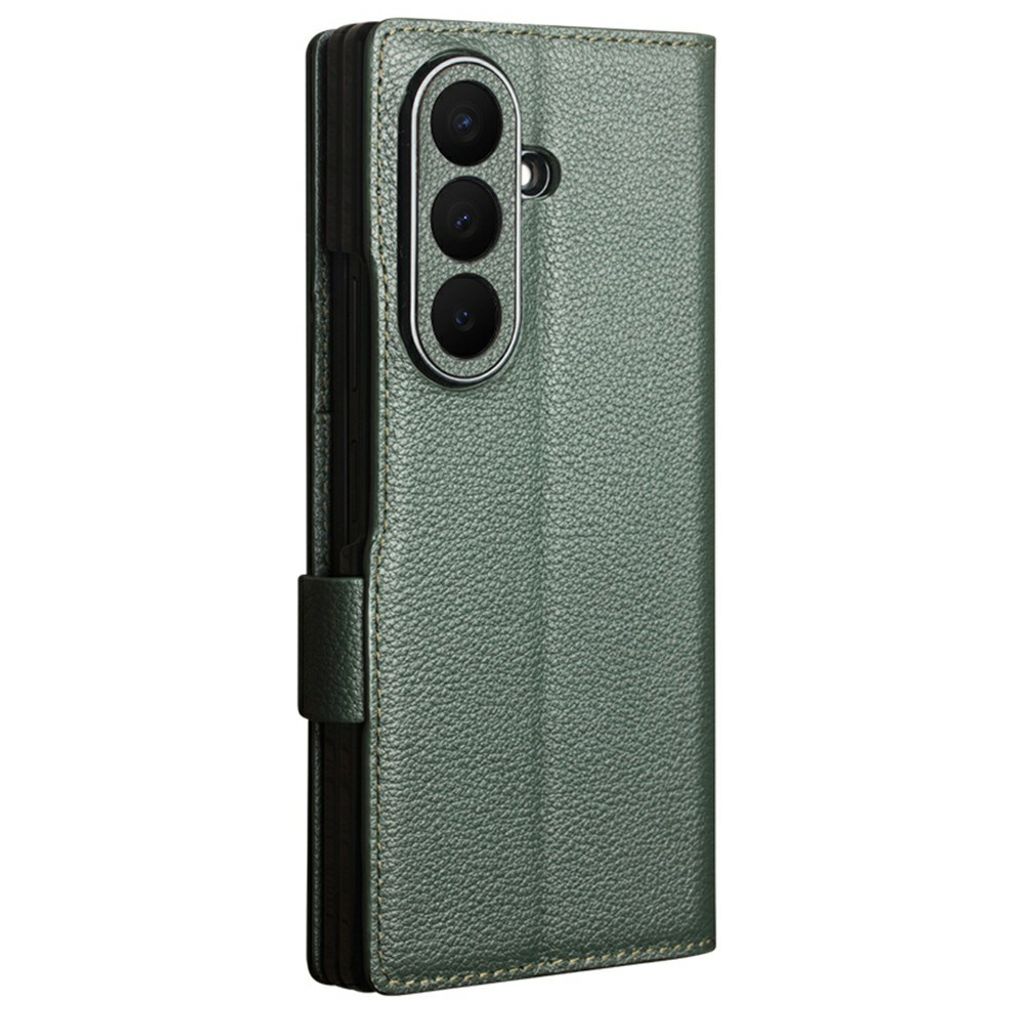 QIALINO Samsung Galaxy Z Fold8 Ultra Flip cover i ægte læder - Grøn