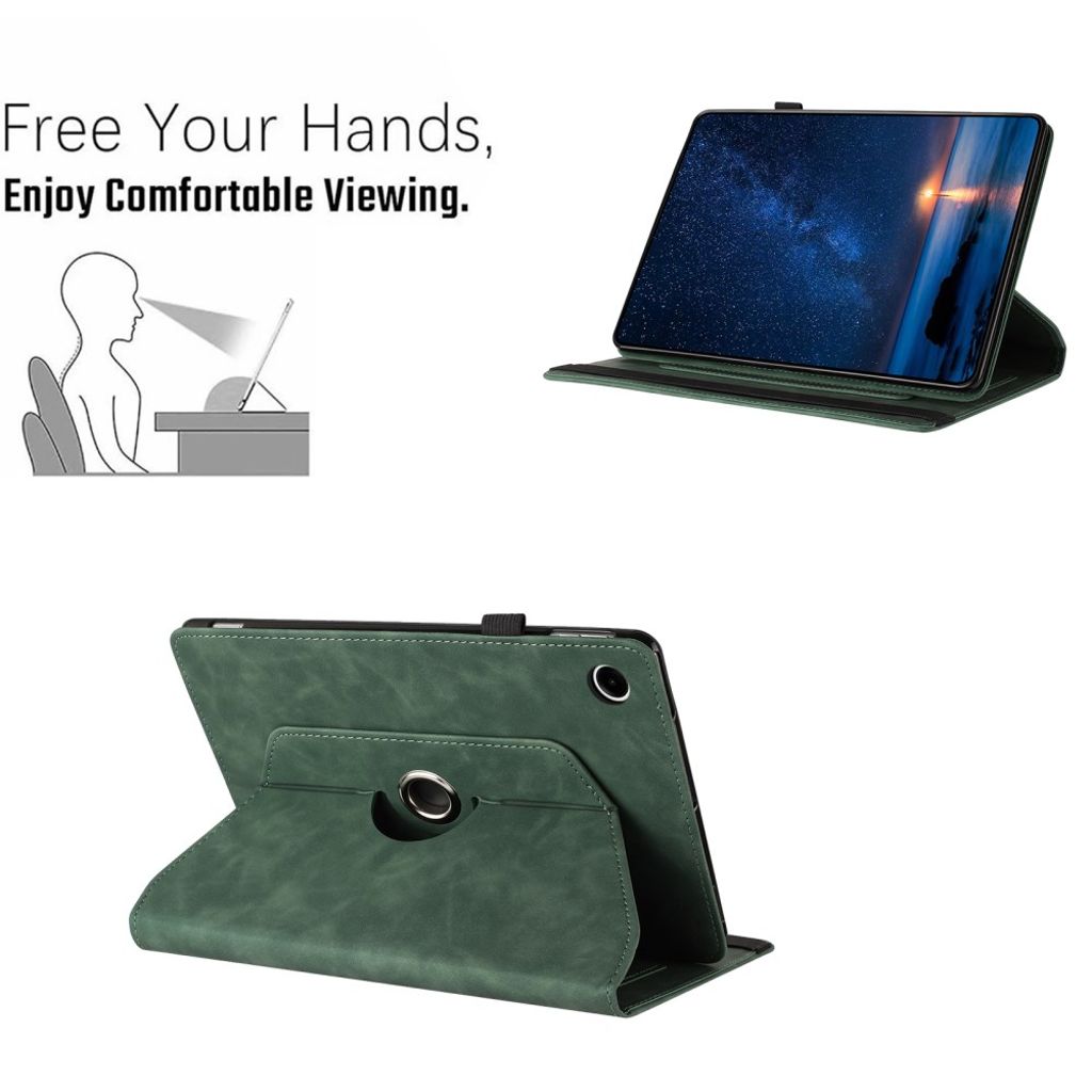 Samsung Galaxy Tab A11 / A9 Etui i PU-skinn - grønn