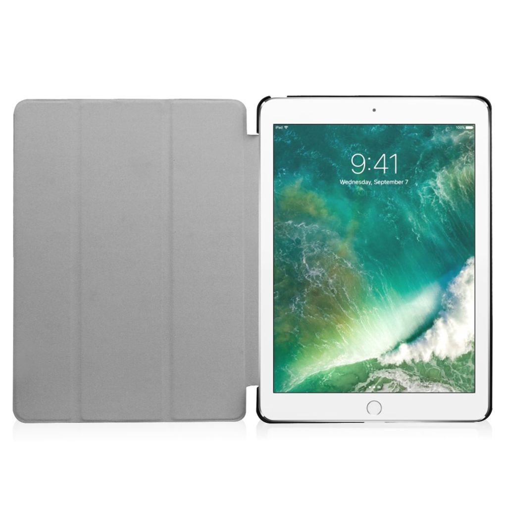 iPad 9.7" 2018/2017 Tri-Fold Fodral i PU-läder - Svart