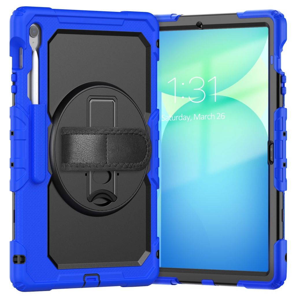 Samsung Galaxy Tab S10 FE Plus Case with Shoulder Strap - Dark Blue