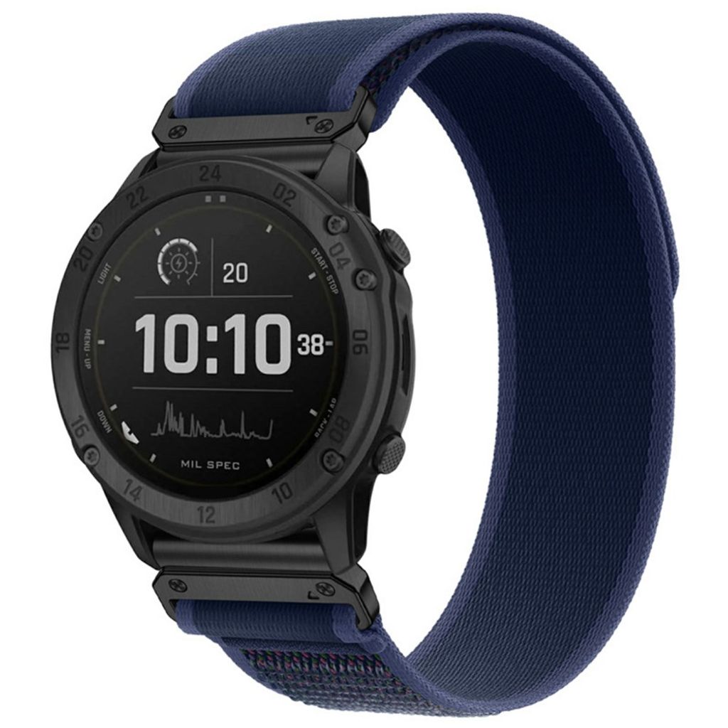 Garmin Fenix 8 Pro/Quatix 8 51mm elastisk klokkerem i nylon – blå