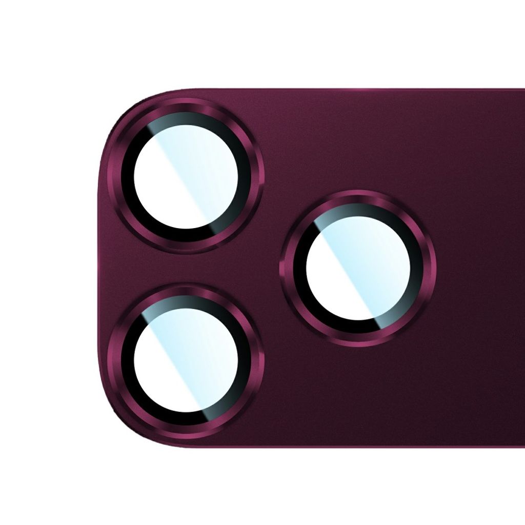 RURIHAI iPhone 18 Pro Max Kameralinssin suoja alumiinikehyksellä - Tummanvioletti