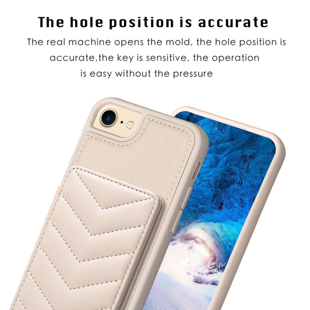 iPhone 6/6s/7/8/SE 2020/2022 Skal med Stativ - Beige