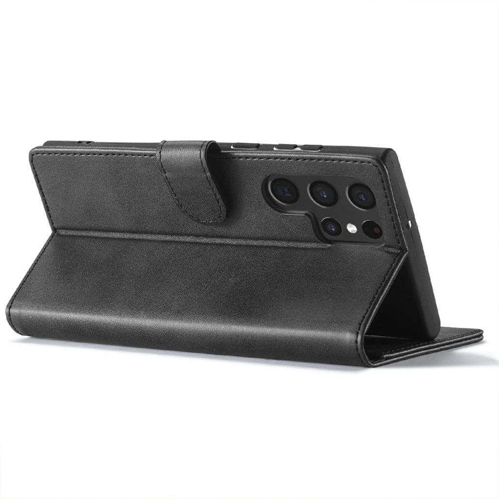 LC.IMEEKE Samsung Galaxy S25 Ultra Lommeboketui PU-lær Stativ – Svart