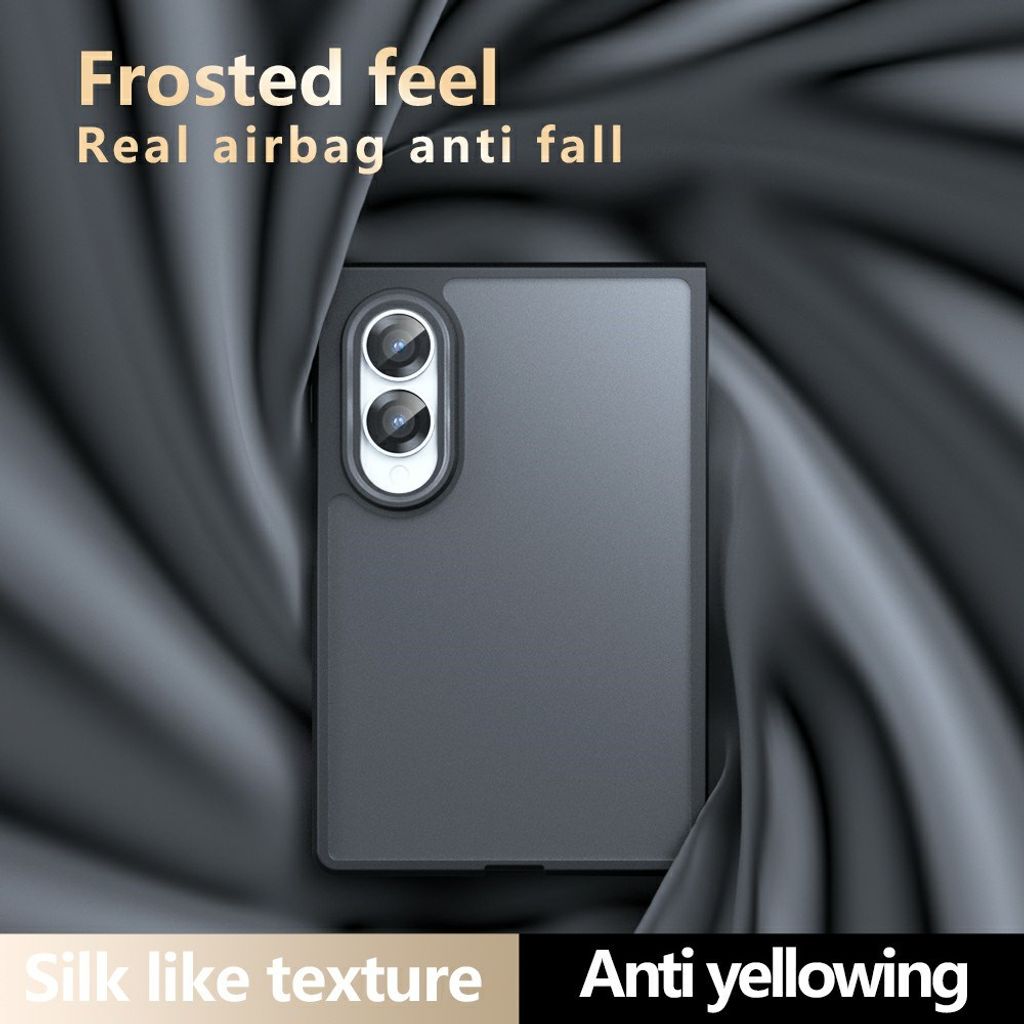 Samsung Galaxy Z Fold8 Mat Cover - Gennemsigtig sort