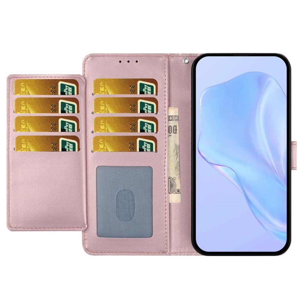 Samsung Galaxy A27 Lommeboketui Kortholder/Stativ/Stropp - Rose gull